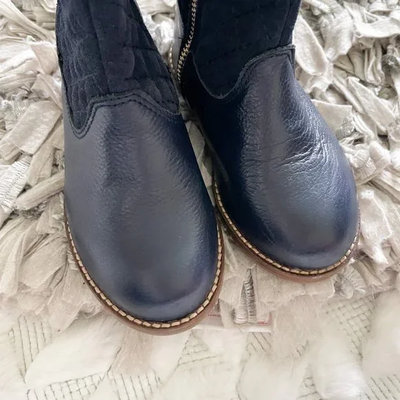 Janie and Jack Navy Quilted Riding Boots - Picture 7 of 11